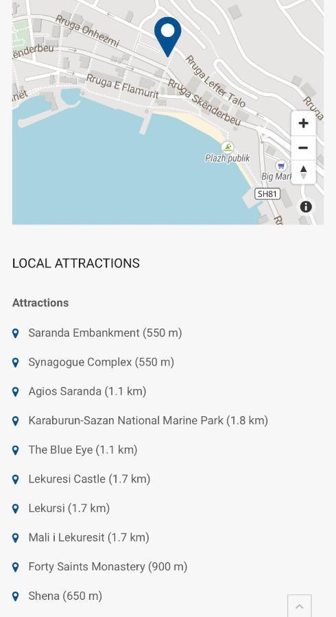 Appartamento Vila Xhani Sarandë Esterno foto